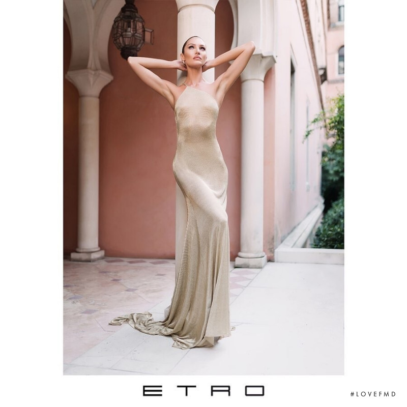 Candice Swanepoel featured in  the Etro advertisement for Autumn/Winter 2019