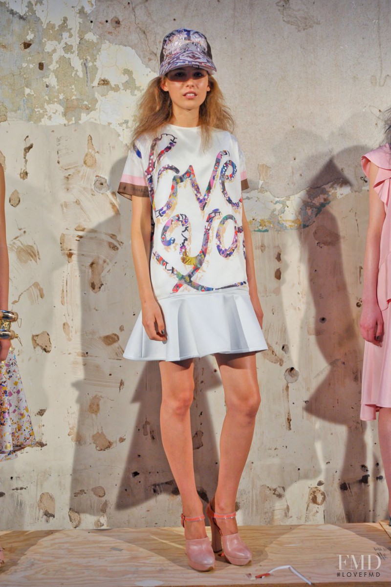 Ashley Scott featured in  the Cynthia Rowley fashion show for Spring/Summer 2013