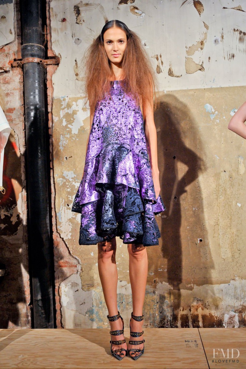 Nikolett Bogar featured in  the Cynthia Rowley fashion show for Spring/Summer 2013