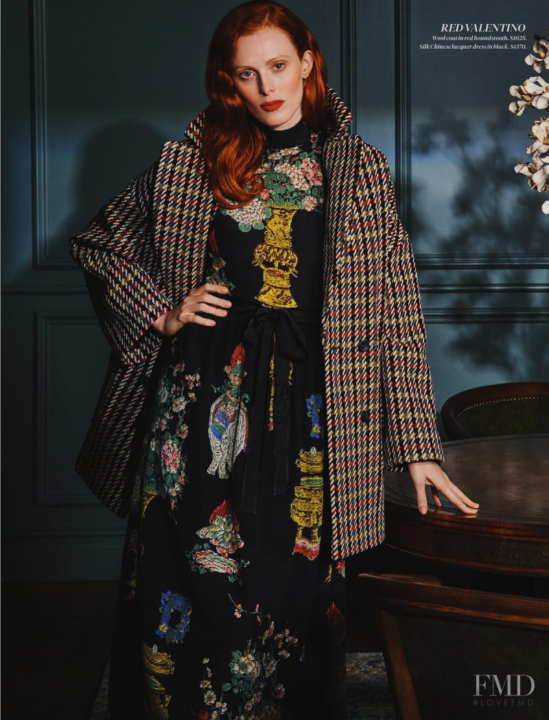 Karen Elson featured in  the Holt Renfrew catalogue for Autumn/Winter 2019