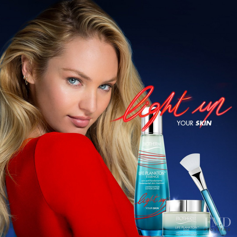 Candice Swanepoel featured in  the Biotherm advertisement for Spring/Summer 2017