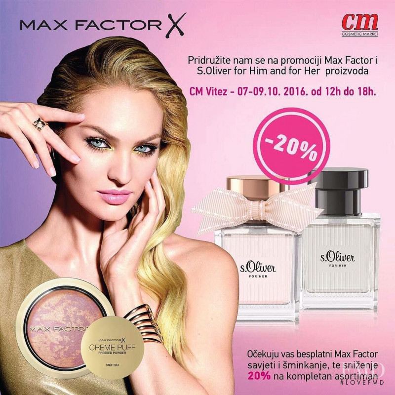 Candice Swanepoel featured in  the Max Factor advertisement for Autumn/Winter 2016