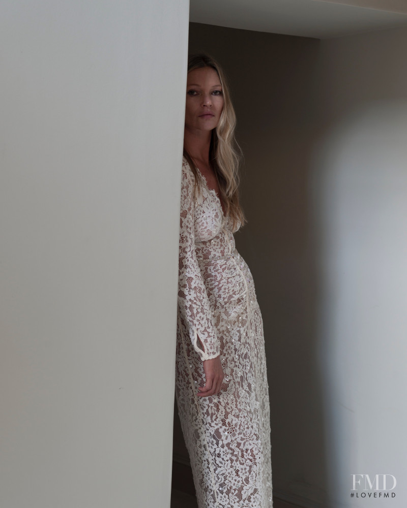 Kate Moss featured in  the Self Portrait advertisement for Pre-Fall 2021