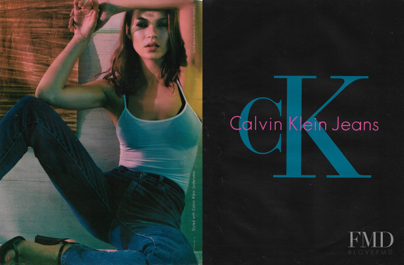 Kate Moss featured in  the Calvin Klein Jeans advertisement for Autumn/Winter 1997