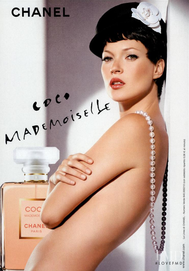 Kate Moss featured in  the Chanel Parfums Coco Mademoiselle advertisement for Spring/Summer 2005