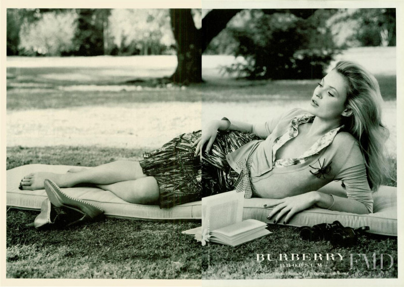 Kate Moss featured in  the Burberry advertisement for Spring/Summer 2005