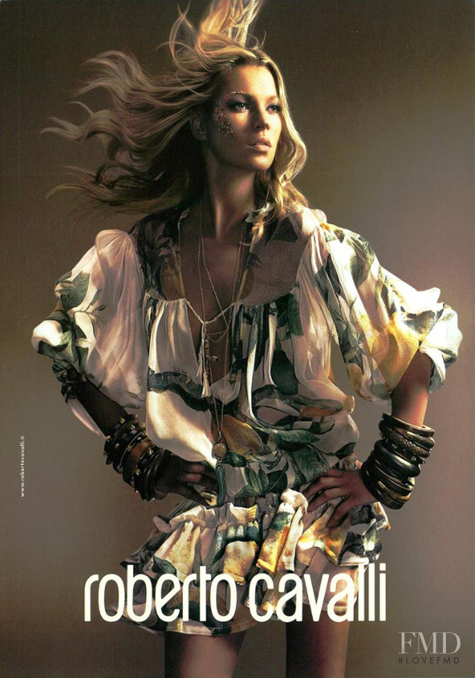 Kate Moss featured in  the Roberto Cavalli advertisement for Spring/Summer 2005