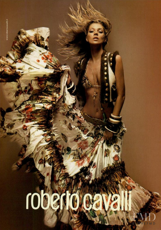 Kate Moss featured in  the Roberto Cavalli advertisement for Spring/Summer 2005