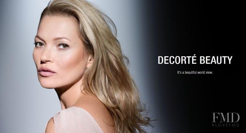 Kate Moss featured in  the Decorté Cosmetics advertisement for Autumn/Winter 2019