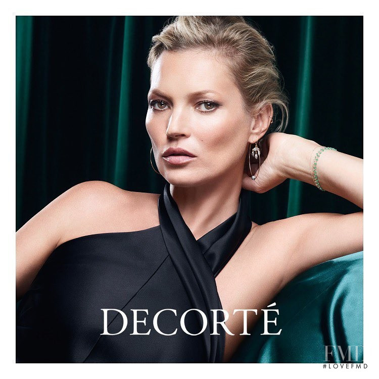 Kate Moss featured in  the Decorté Cosmetics advertisement for Winter 2018