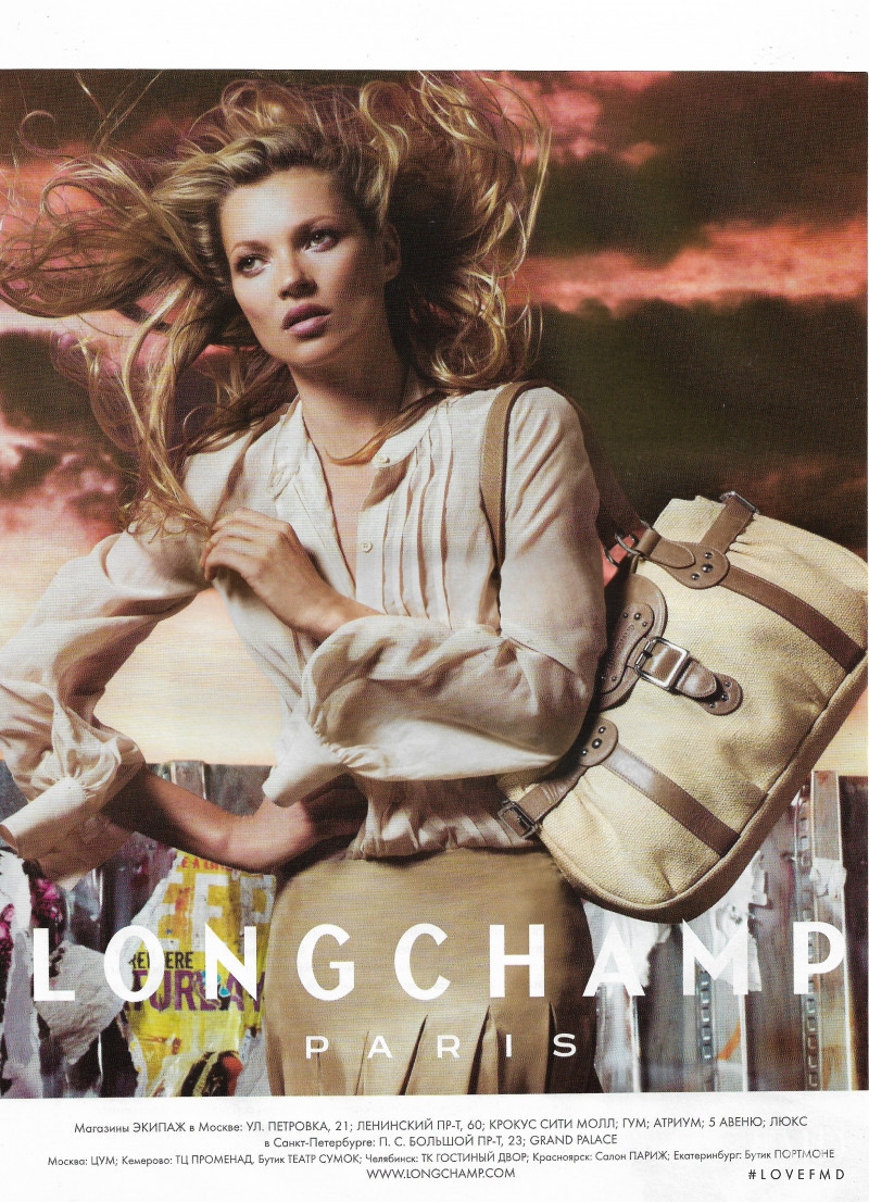 Kate Moss featured in  the Longchamp advertisement for Spring/Summer 2006