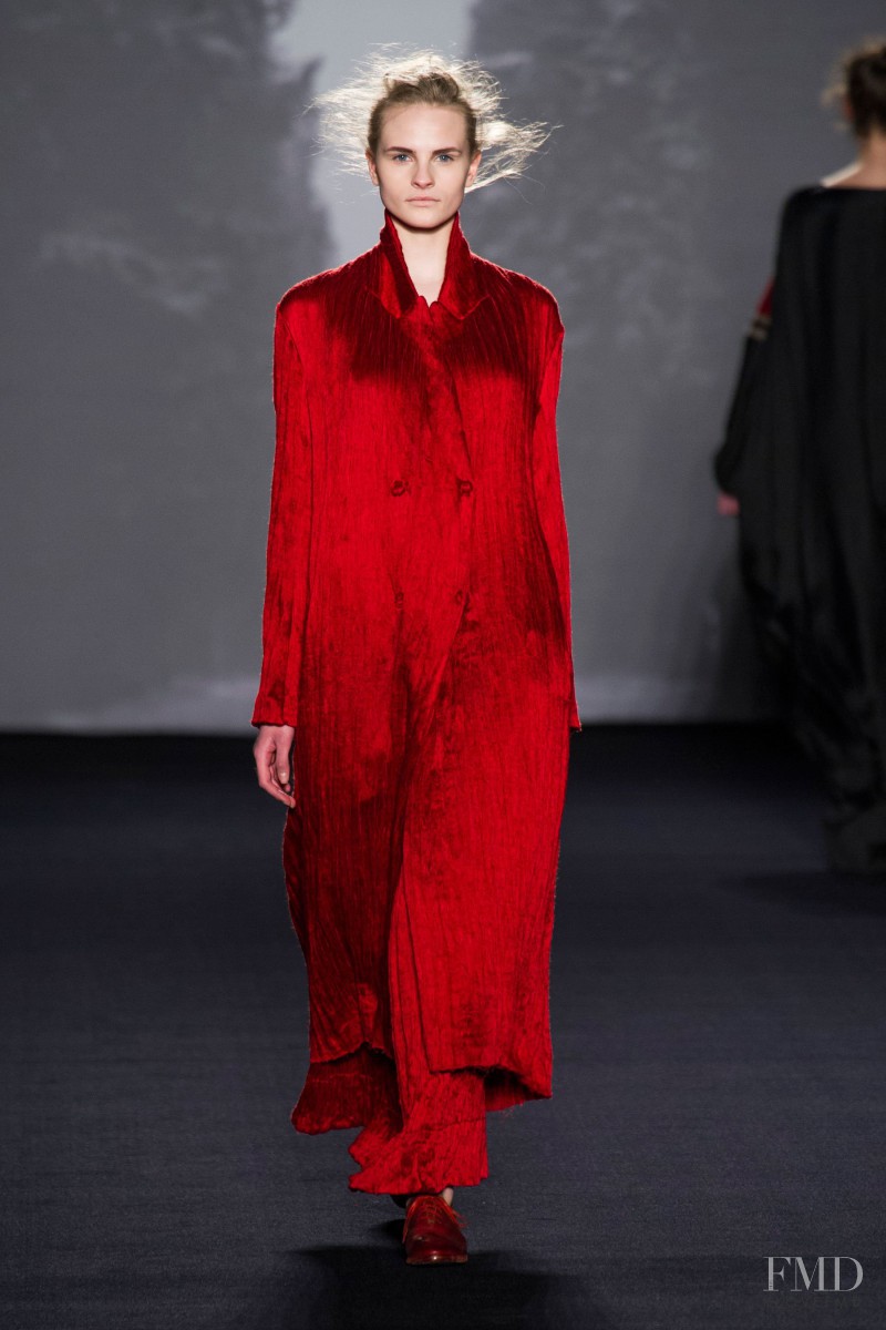 Kristina Petrosiute featured in  the Uma Wang fashion show for Autumn/Winter 2014