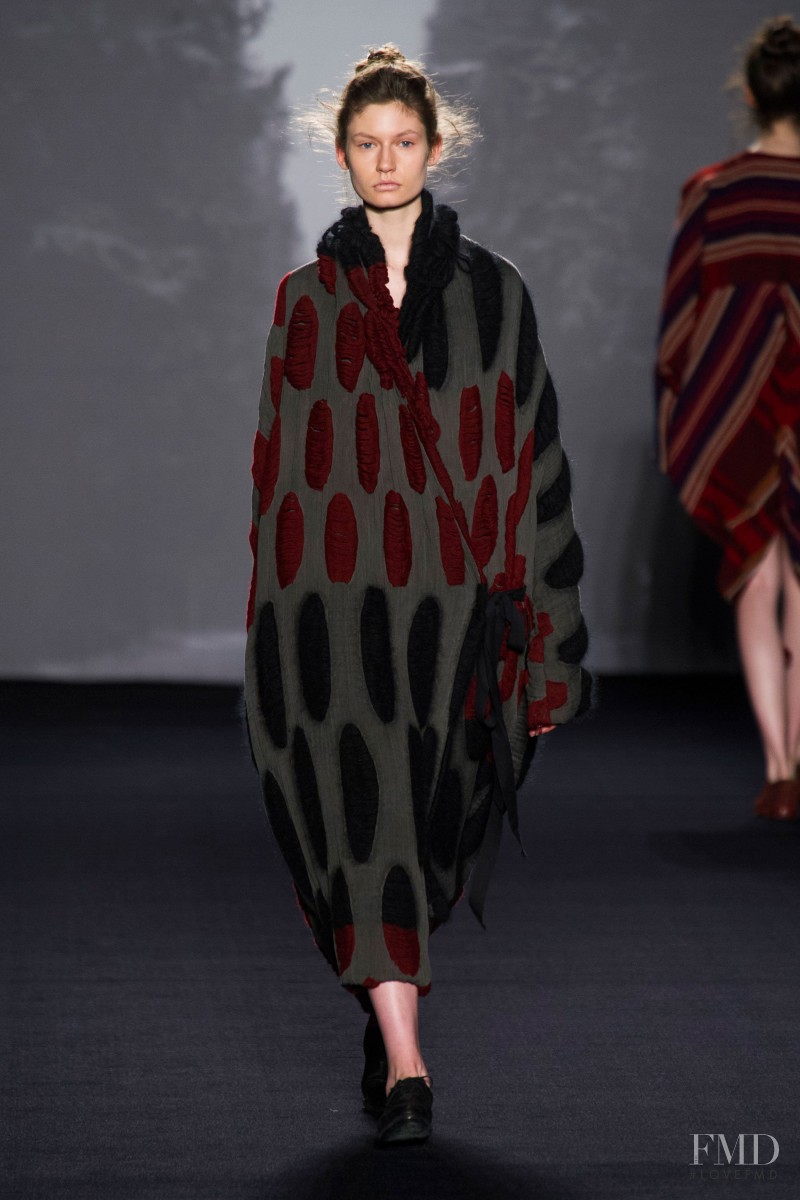Kasia Krol featured in  the Uma Wang fashion show for Autumn/Winter 2014