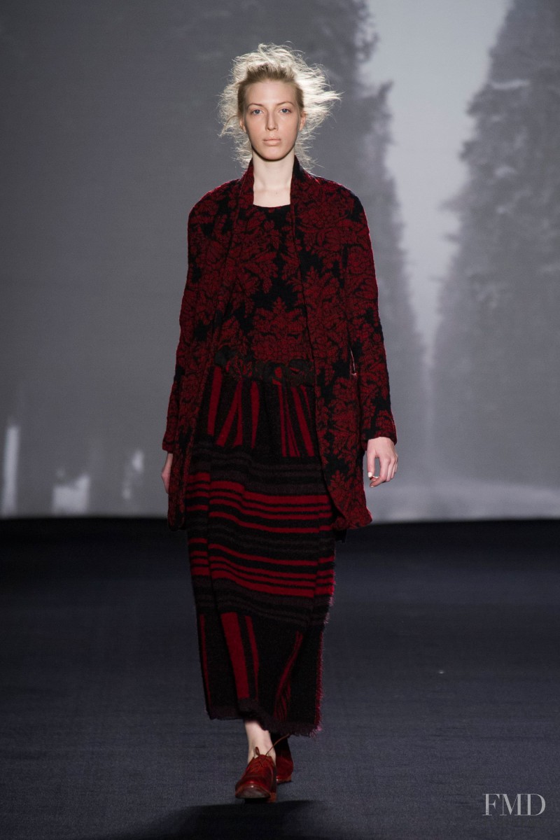 Chiara Mazzoleni featured in  the Uma Wang fashion show for Autumn/Winter 2014