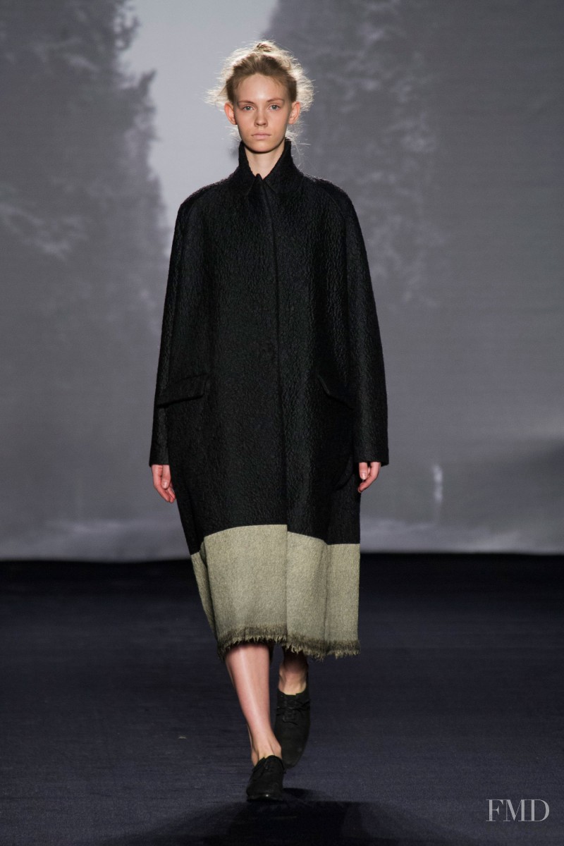 Charlotte Nolting featured in  the Uma Wang fashion show for Autumn/Winter 2014