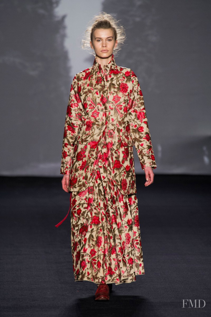 Agata Wozniak featured in  the Uma Wang fashion show for Autumn/Winter 2014