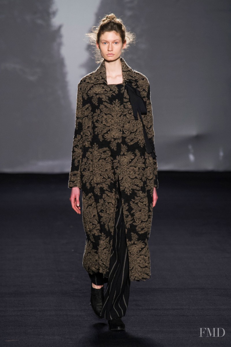 Kasia Krol featured in  the Uma Wang fashion show for Autumn/Winter 2014