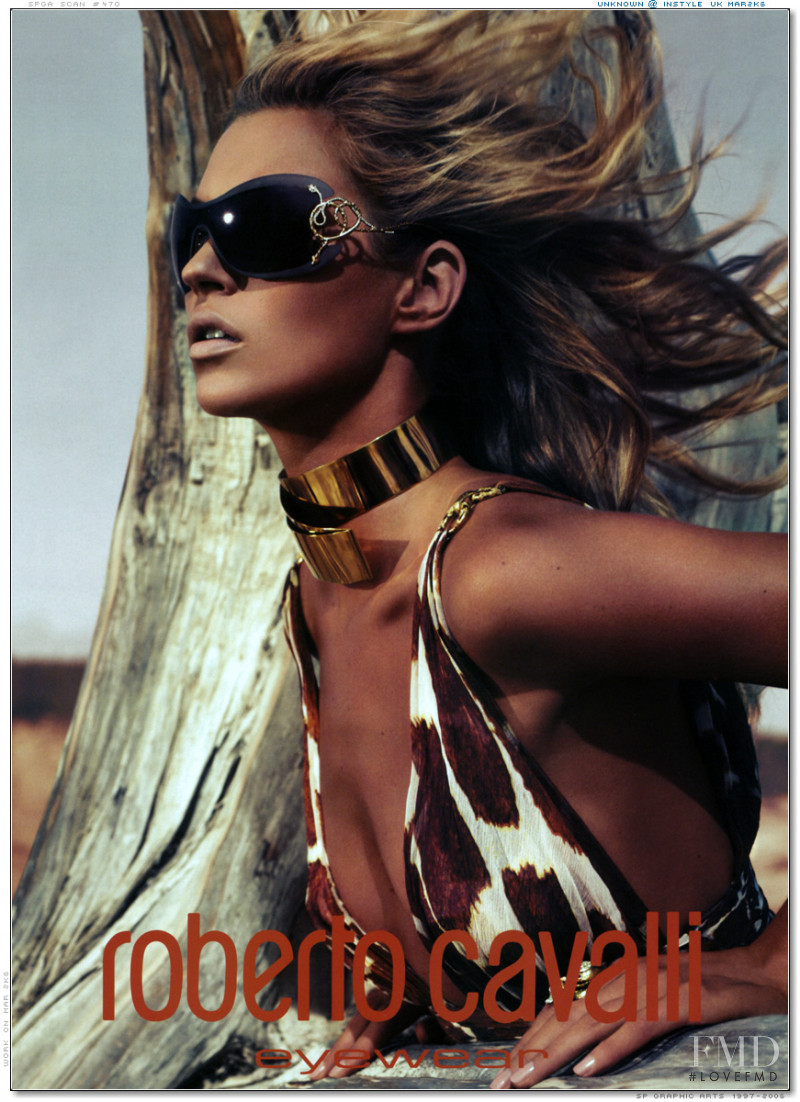 Kate Moss featured in  the Roberto Cavalli Eyewear advertisement for Spring/Summer 2006