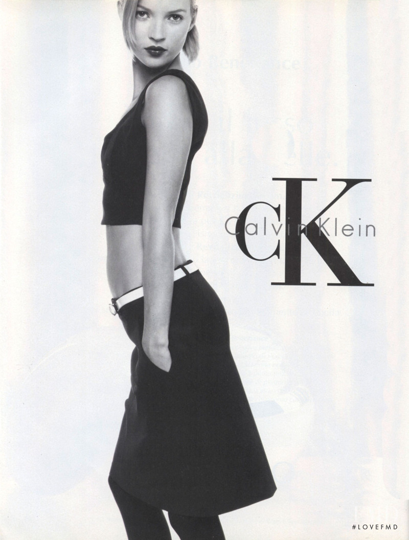 Kate Moss featured in  the CK Calvin Klein advertisement for Autumn/Winter 1996