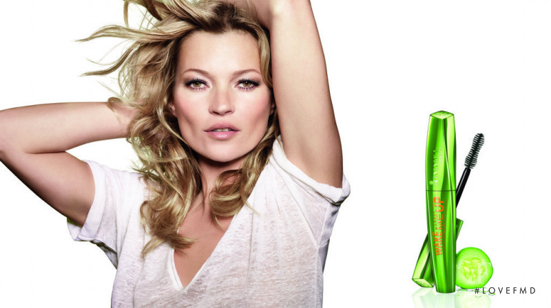 Kate Moss featured in  the Rimmel Wake Me Up Mascara advertisement for Summer 2015