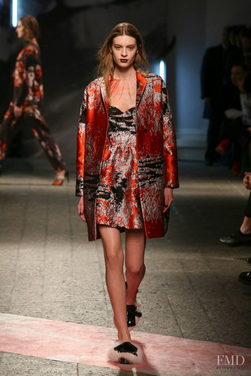 Cristina Mantas featured in  the MSGM fashion show for Autumn/Winter 2014