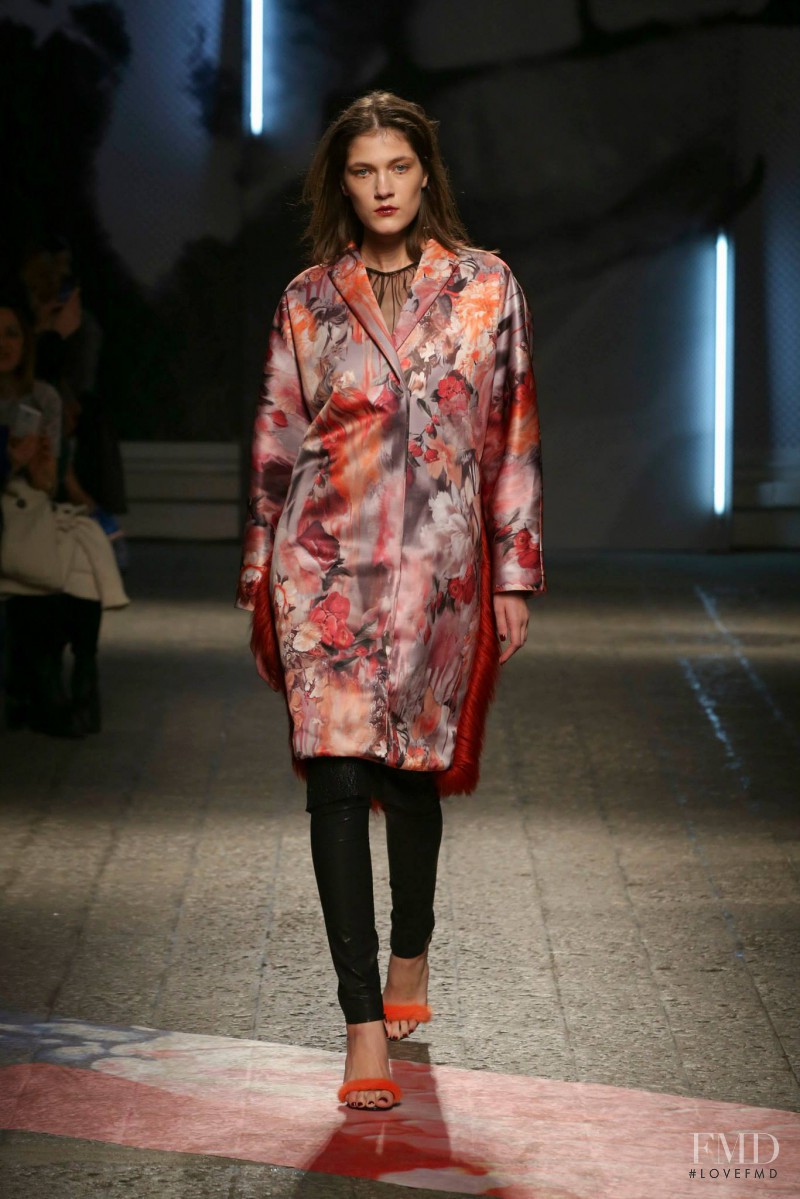 Liene Podina featured in  the MSGM fashion show for Autumn/Winter 2014