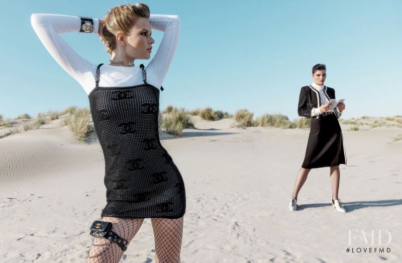 Anna Ewers featured in  the Chanel advertisement for Cruise 2022