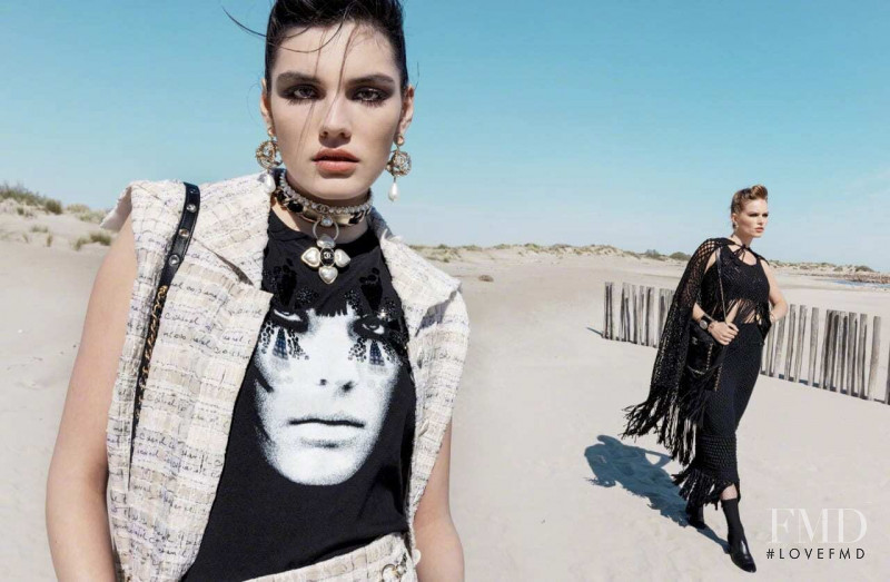 Anna Ewers featured in  the Chanel advertisement for Cruise 2022