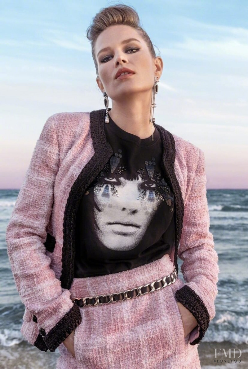 Anna Ewers featured in  the Chanel advertisement for Cruise 2022