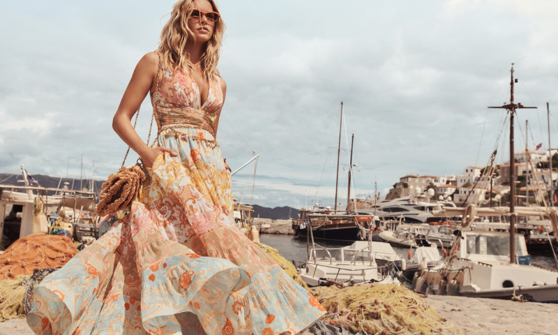 Anna Ewers featured in  the Zimmermann advertisement for Resort 2022