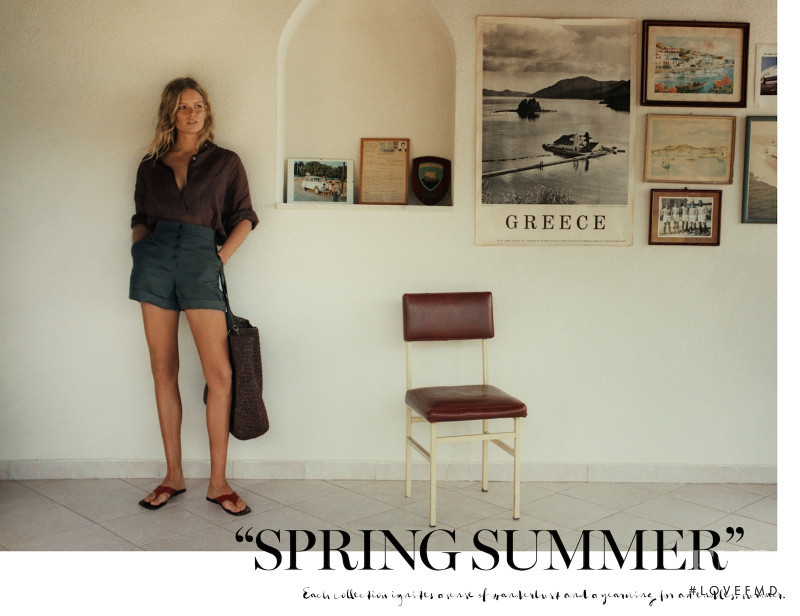 Anna Ewers featured in  the Massimo Dutti lookbook for Summer 2021