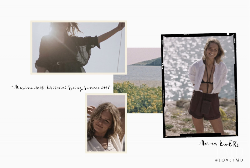 Anna Ewers featured in  the Massimo Dutti lookbook for Summer 2021