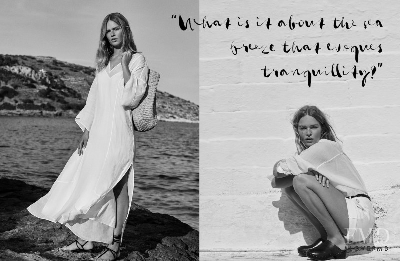 Anna Ewers featured in  the Massimo Dutti lookbook for Summer 2021