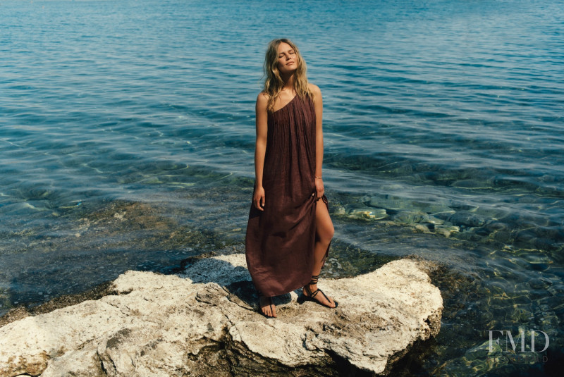 Anna Ewers featured in  the Massimo Dutti lookbook for Summer 2021