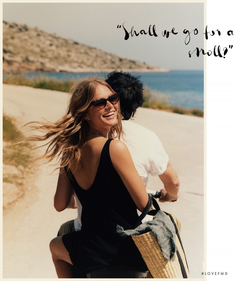 Anna Ewers featured in  the Massimo Dutti lookbook for Summer 2021