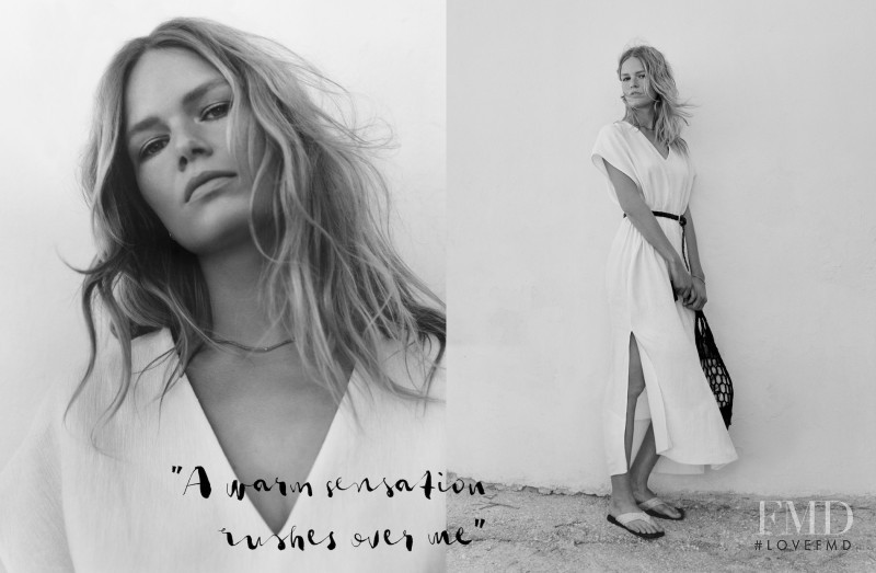 Anna Ewers featured in  the Massimo Dutti lookbook for Summer 2021