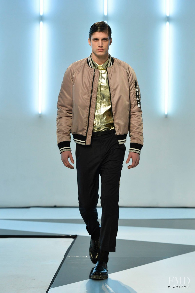 Santiago Ferrari featured in  the MSGM fashion show for Autumn/Winter 2014