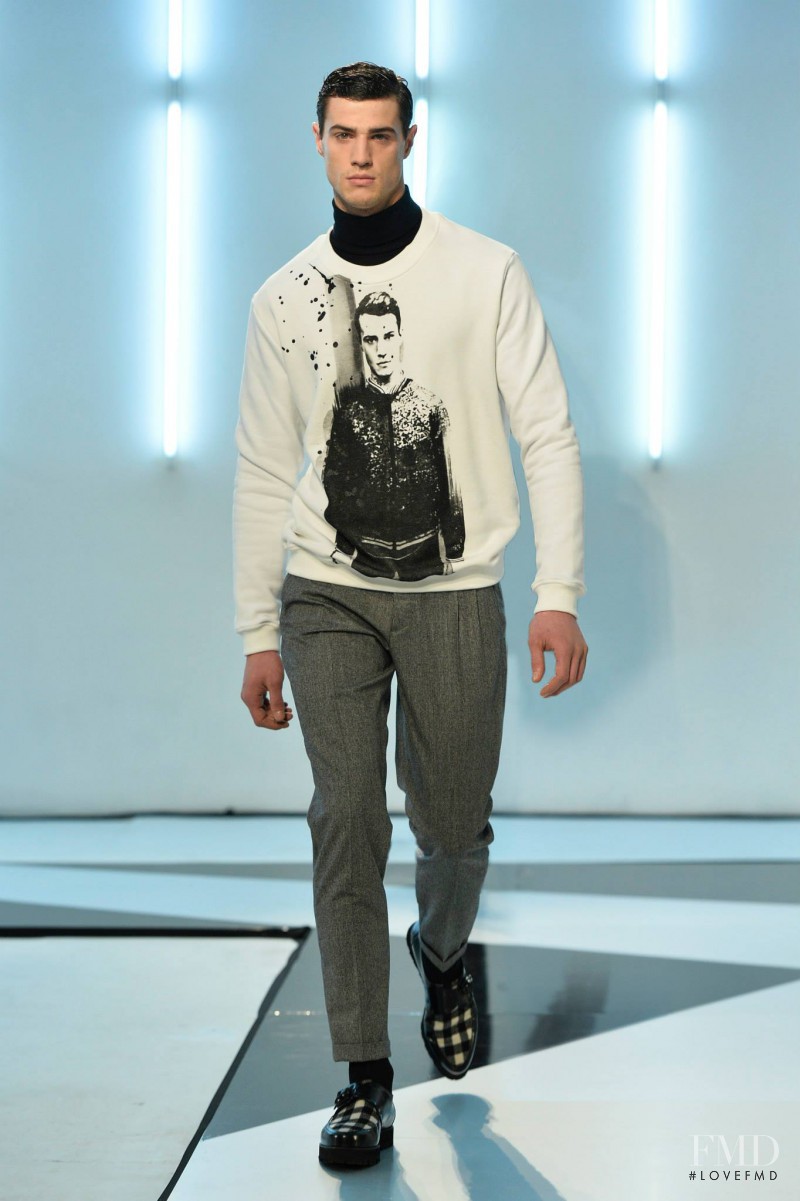Andy Walters featured in  the MSGM fashion show for Autumn/Winter 2014