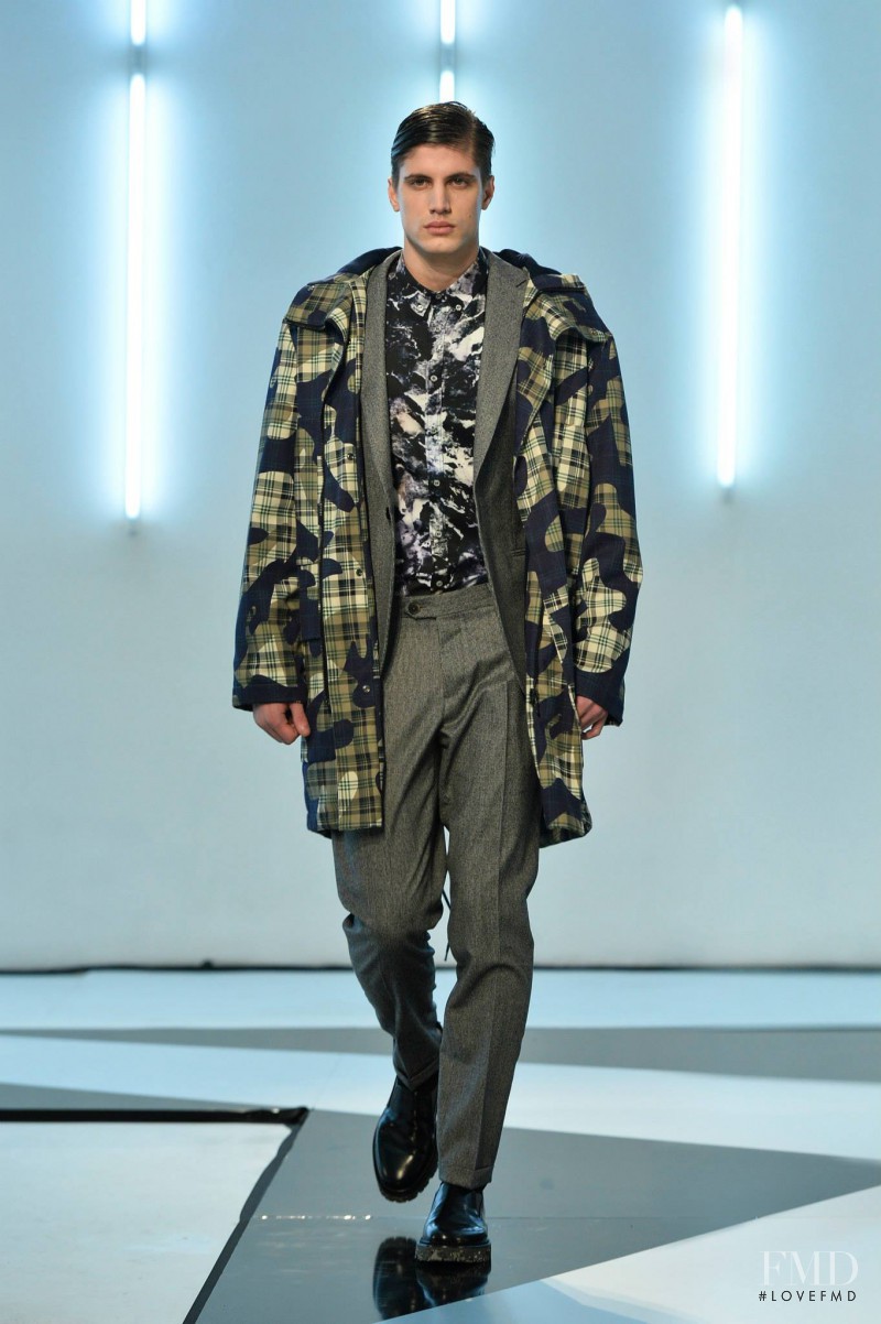 Santiago Ferrari featured in  the MSGM fashion show for Autumn/Winter 2014