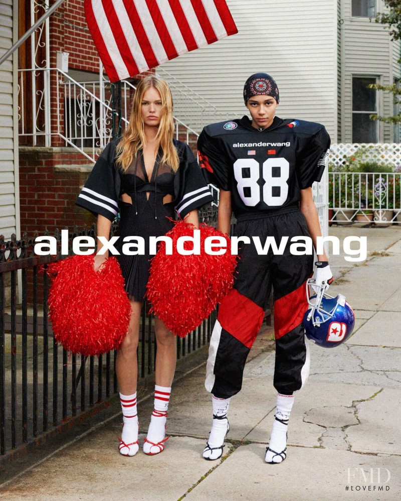 Anna Ewers featured in  the Alexander Wang Collection 1 Drop 1  advertisement for Holiday 2019