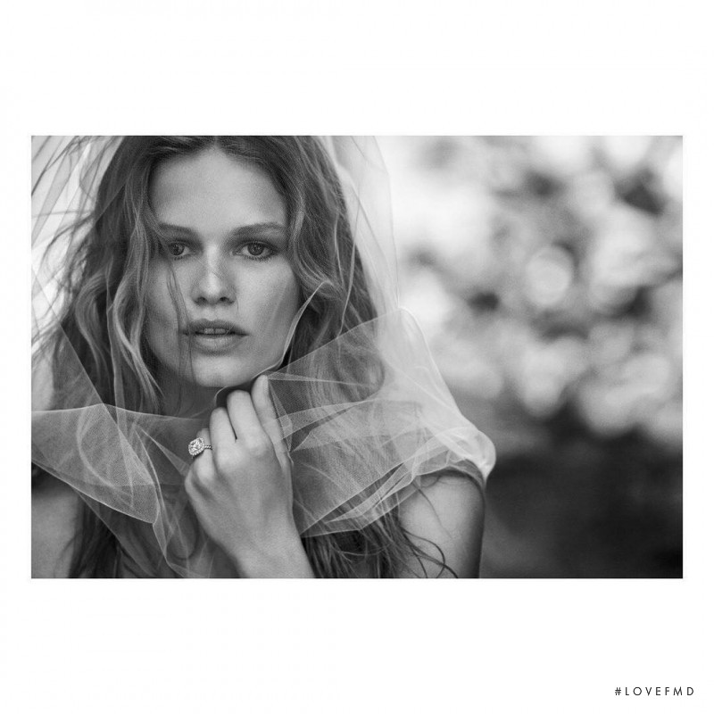 Anna Ewers featured in  the David Yurman Bridal advertisement for Autumn/Winter 2018