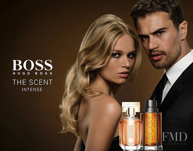 Anna Ewers featured in  the Boss by Hugo Boss Scent Intense Fragrance advertisement for Winter 2017