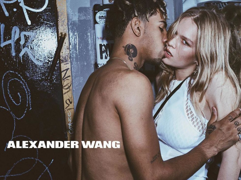 Anna Ewers featured in  the Alexander Wang advertisement for Pre-Fall 2017