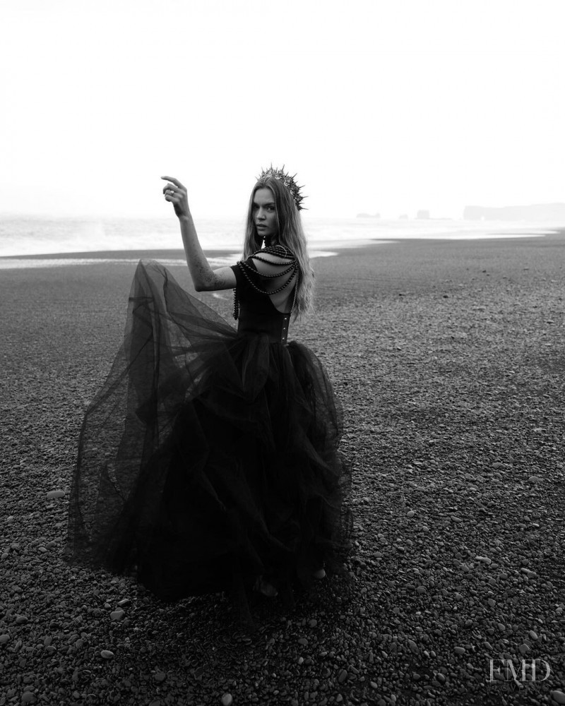 Josephine Skriver featured in  the Amaroq advertisement for Autumn/Winter 2021