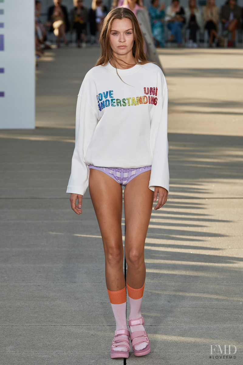 Josephine Skriver featured in  the Baum und Pferdgarten fashion show for Spring/Summer 2022