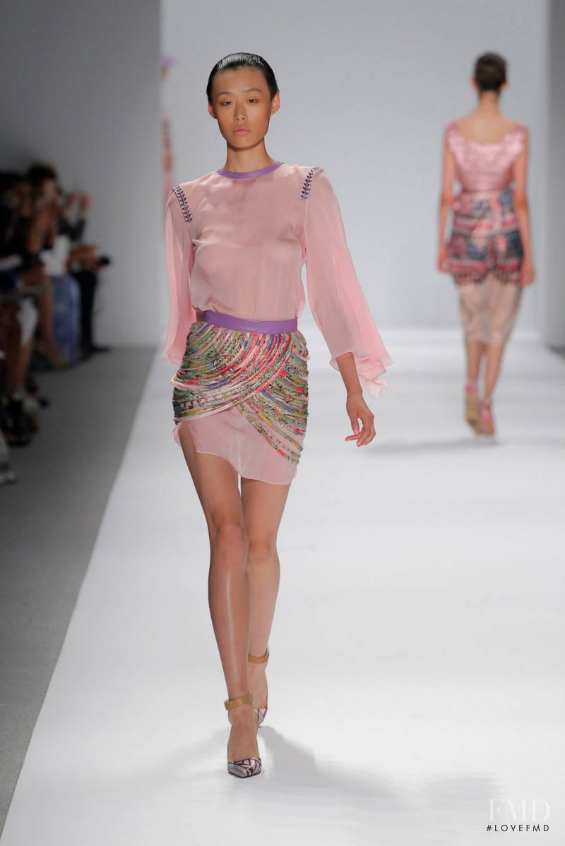 Meng Meng Wei featured in  the Custo Barcelona fashion show for Spring/Summer 2014