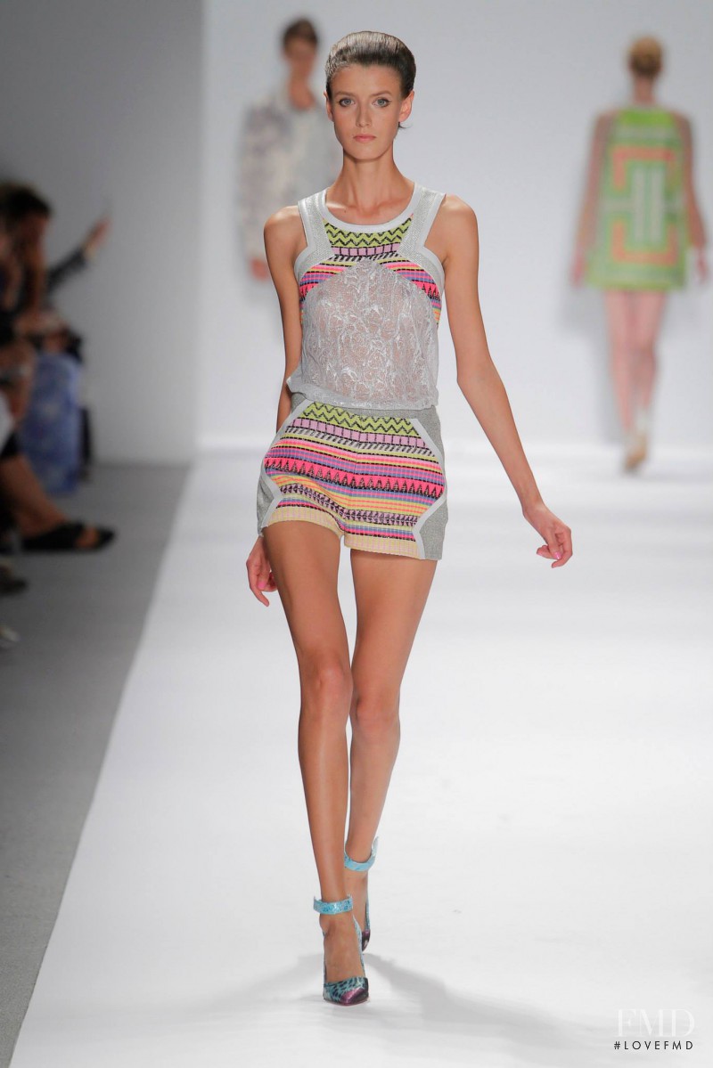 Alyosha Kovalyova featured in  the Custo Barcelona fashion show for Spring/Summer 2014