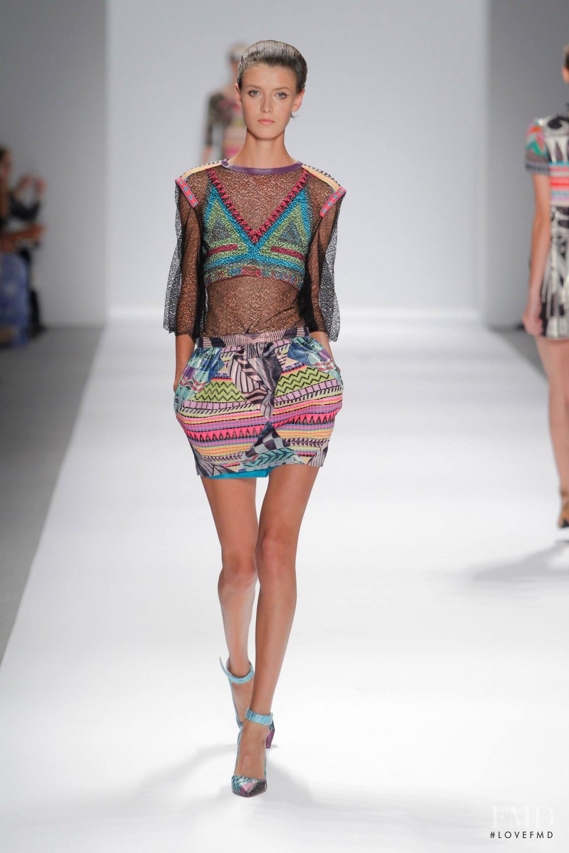 Alyosha Kovalyova featured in  the Custo Barcelona fashion show for Spring/Summer 2014