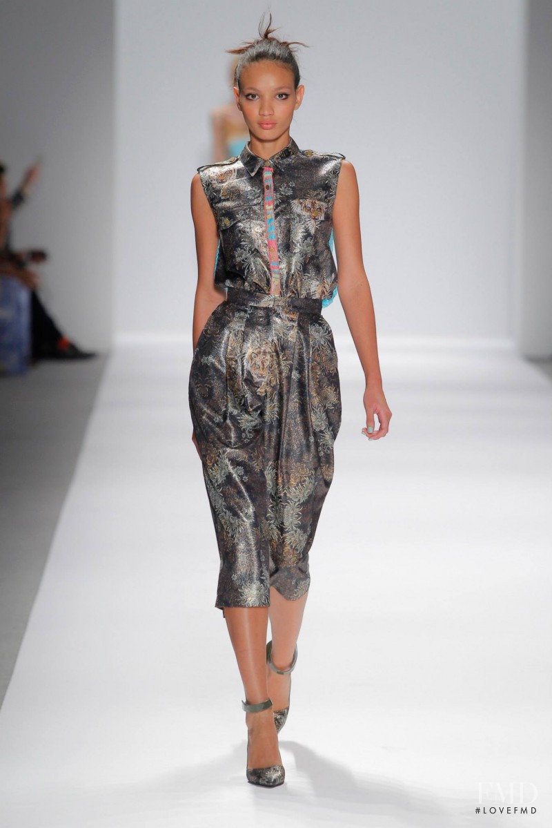 Veridiana Ferreira featured in  the Custo Barcelona fashion show for Spring/Summer 2014