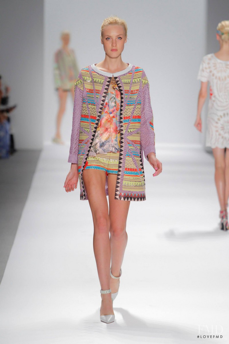 Caroline Mathis featured in  the Custo Barcelona fashion show for Spring/Summer 2014